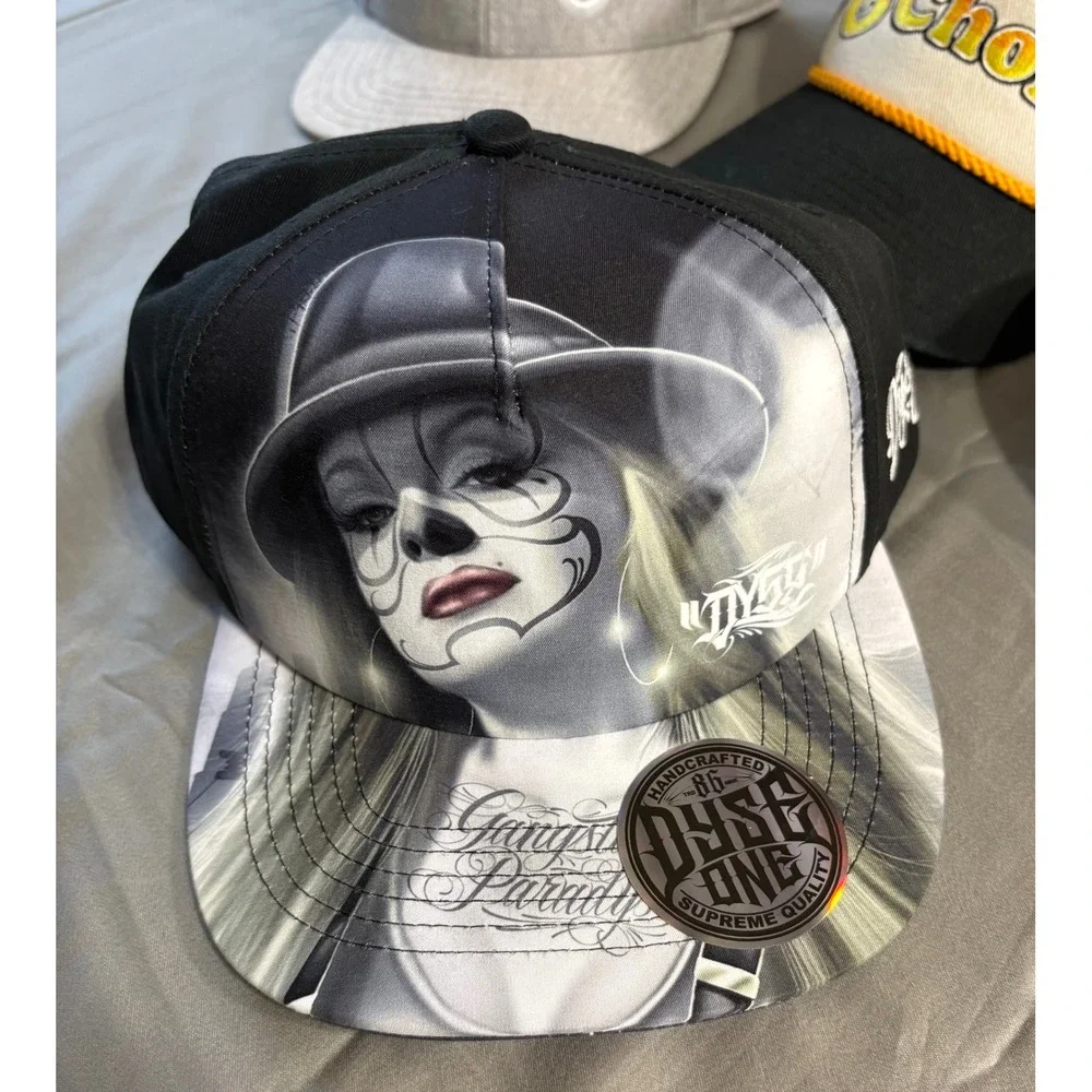 Dyse One Mens Snapback Hat Black Chicano Art Gangsta Paradise Ridin Low New Tag
